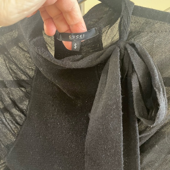 GUCCI LONG SLEEVE BLACK TOP - Picture 8 of 14